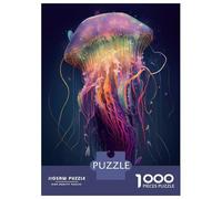 Rompecabezas De 1000 Piezas para Adolescentes The Mysterious Jellyfish 2 Rompecabezas Juegos Relajantes Decoración De Pared Regalos para Amigos Y Familiares 38x26cm/1000pcs