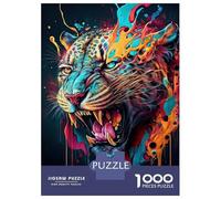 Rompecabezas De 1000 Piezas para Adolescentes The Mysterious Leopard Rompecabezas para Adultos Juego De Ingenio Una Obra De Arte Gran Regalo para Jugar 52x38cm/1000pcs