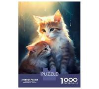 Rompecabezas De 1000 Piezas para Adolescentes The Protector Cat Rompecabezas Juegos Relajantes Decoración De Pared Regalos para Amigos Y Familiares 52x38cm/1000pcs
