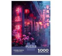 Rompecabezas De 1000 Piezas para Adolescentes The Rain At Night Chinese Rompecabezas para Adultos Juegos De Relajación Desafío Difícil Desafío Educativo 38x26cm/1000pcs