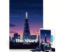Rompecabezas de 1000 Piezas para Adolescentes The Shard London Pixel Art Arte de Corte preciso Juego Divertido para concentrarse Tiempo de Juego Relajante Regalo de cumpleaños Divertido (38x52cm)