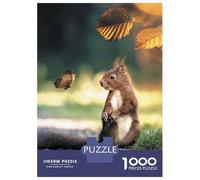 Rompecabezas De 1000 Piezas para Adolescentes The Squirrel and Butterfly Rompecabezas Juegos Relajantes Decoración De Pared Regalos para Amigos Y Familiares 38x26cm/1000pcs