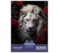 Rompecabezas De 1000 Piezas para Adolescentes The White Lion Rompecabezas para Adultos Juegos Divertidos Decoración Cumpleaños, Navidad 38x26cm/1000pcs