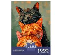 Rompecabezas De 1000 Piezas para Adolescentes Three Sleeping Cats Rompecabezas para Adultos Juegos De Relajación Corte De Precisión Regalos para Reducir El Estrés 52x38cm/1000pcs