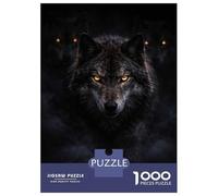 Rompecabezas De 1000 Piezas para Adolescentes Three Wolves with Glowing Eyes Rompecabezas para Adultos Juguetes DIY Desafío Difícil Regalos para Amigos Y Familiares 70x50cm/1000pcs