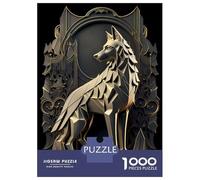 Rompecabezas De 1000 Piezas para Adolescentes Throne of The Golden Wolf Rompecabezas para Adultos Juegos De Relajación Desafío Difícil Desafío Educativo 70x50cm/1000pcs
