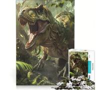 Rompecabezas de 1000 Piezas para Adolescentes Tierra de Dinosaurios prehistóricos Juegos Divertidos Entrena tu Cerebro y Tus Manos Juego de desafío único 38x52cm