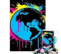 Rompecabezas de 1000 Piezas para Adolescentes Tierra frágil Tellus Actividades Divertidas para Hacer en casa Decoración Juegos relajantes para Mayores de 14 años 50x75cm