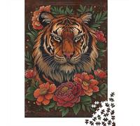 Rompecabezas De 1000 Piezas para Adolescentes Tiger Art Print Poster-8 Rompecabezas para Adultos Juguete Decoración De Pared Mejora La Memoria Desafío Educativo 52x38cm/1000pcs