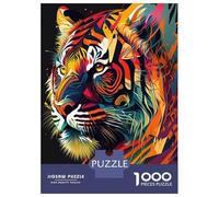 Rompecabezas De 1000 Piezas para Adolescentes Tiger Art Series Style 1 Rompecabezas Juegos Relajantes Decoración De Pared Regalos Y Cumpleaños Únicos 70x50cm/1000pcs