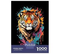 Rompecabezas De 1000 Piezas para Adolescentes Tiger Head Graffiti Rompecabezas para Adultos Juego Práctico Pero Divertido Y Humorístico Regalos para Reducir El Estrés 70x50cm/1000pcs