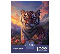 Rompecabezas De 1000 Piezas para Adolescentes Tiger in Bloom-3 Rompecabezas para Adultos Juguetes Antiestrés Regalos De Desafío Difícil para Amigos Y Familiares 52x38cm/1000pcs