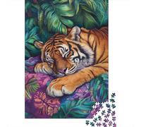 Rompecabezas De 1000 Piezas para Adolescentes Tiger in Jungle-3 Rompecabezas para Adultos Juegos Divertidos Decoración Ayuda A Ejercitar El Cerebro 52x38cm/1000pcs