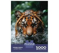 Rompecabezas De 1000 Piezas para Adolescentes Tiger in Water Rompecabezas para Adultos Juego De Ingenio Análisis Y Lógica Actividades Divertidas En Casa, 52x38cm/1000pcs