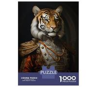 Rompecabezas De 1000 Piezas para Adolescentes Tiger King Painting Style Rompecabezas para Adultos Juegos De Relajación Desafío Difícil Desafío Educativo 38x26cm/1000pcs