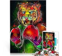 Rompecabezas de 1000 piezas para adolescentes Tiger Man Dekomprimierendes intellektuelles Lernspielzeug Wohnkunstdekor38 x 26 cm