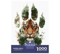 Rompecabezas De 1000 Piezas para Adolescentes Tiger Paw Print Rompecabezas Juego Familiar Pero Divertido Y Humorístico Cumpleaños 52x38cm/1000pcs