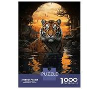 Rompecabezas De 1000 Piezas para Adolescentes Tiger Wall Art Print-5 Rompecabezas para Adultos Juguetes De Bricolaje Difícil Difícil Diversión En El Hogar Actividades, 70x50cm/1000pcs