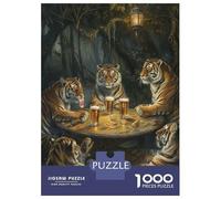 Rompecabezas De 1000 Piezas para Adolescentes Tigers Beer In Tavern Rompecabezas para Adultos Juegos Relajantes Decoración del Hogar Actividades Divertidas En Casa 70x50cm/1000pcs