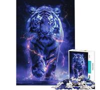 Rompecabezas de 1000 Piezas para Adolescentes Tigre Blanco Animal Espacial Ideal para cumpleaños y Navidad Juego Familiar de dificultad Alta para Mayores de 14 años (50x75cm)