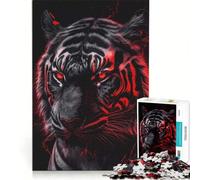 Rompecabezas de 1000 Piezas para Adolescentes Tigre de Terror Juegos educativos Actividades Divertidas para Hacer en casa colección de Artistas Bellas Artes 38x52cm