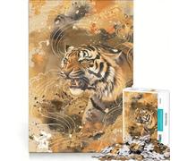 Rompecabezas de 1000 Piezas para Adolescentes, Tigre del Zodiaco japonés, Juegos relajantes, Desafío difícil, Colección de Artistas, Bellas Artes 50x75cm