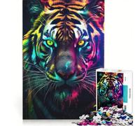 Rompecabezas de 1000 Piezas para Adolescentes Tigre en la Frontera Juegos Divertidos Actividades para Disfrutar en casa Juego con un diseño Precioso 50x75cm