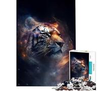Rompecabezas de 1000 Piezas para Adolescentes Tigre Espacial Divertido y desafiante Regalo Ideal para cumpleaños y para Toda la Familia (tamaño 75x50cm)