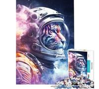 Rompecabezas de 1000 Piezas para Adolescentes Tigre Espacial Juegos Divertidos Juguetes adictivos para Cultivar la Paciencia Regalos de cumpleaños para la diversión Familiar tamaño 75x50cm