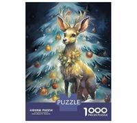 Rompecabezas De 1000 Piezas para Adolescentes Tiny Reindeer Christmas Rompecabezas para Adultos Juego Práctico Ensamblaje De Patrones Regalo De Cumpleaños, Regalos, 38x26cm/1000pcs