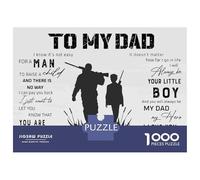 Rompecabezas De 1000 Piezas para Adolescentes To My Dad and Son Hunting Rompecabezas para Adultos Juegos Familiares Decoración De Pared Regalos Y Cumpleaños Únicos 38x26cm/1000pcs