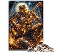 Rompecabezas de 1000 Piezas para Adolescentes Tocando la Guitarra bajo Las Estrellas, Juego de relajación, Juego Educativo para cumpleaños y Navidad para niños a Partir de 14 años, 50x75cm