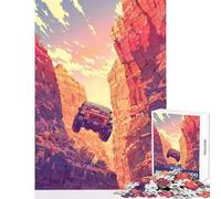 Rompecabezas de 1000 Piezas para Adolescentes Todoterreno Jeep Canyon Juguetes de Bricolaje Regalos de cumpleaños Juego de ingenio Adecuado para decoración de Escritorio tamaño 38x26cm