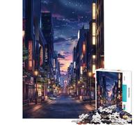 Rompecabezas de 1000 Piezas para Adolescentes Tokio de Noche Diversión en casa Una Obra de Arte Juguetes DIY para Mayores de 14 años (38x52cm)