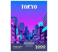 Rompecabezas De 1000 Piezas para Adolescentes Tokyo Neon Cityscape Rompecabezas Juegos Divertidos Desafío Difícil Cumpleaños Y Navidad 38x26cm/1000pcs