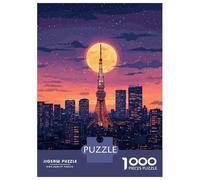 Rompecabezas De 1000 Piezas para Adolescentes Tokyo Skyline Night Rompecabezas para Adultos Juguetes Antiestrés Alivio del Estrés Interacción Entre Padres E Hijos 70x50cm/1000pcs