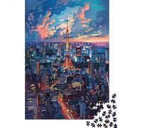 Rompecabezas De 1000 Piezas para Adolescentes Tokyo Tower Night View-1 Rompecabezas para Adultos Juguete Decoración De Pared Mejora La Memoria Desafío Educativo 38x26cm/1000pcs