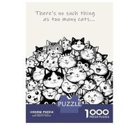 Rompecabezas De 1000 Piezas para Adolescentes Too Many Cats Rompecabezas para Adolescentes Juego Familiar Mejora La Memoria Cumpleaños Y Navidad 52x38cm/1000pcs