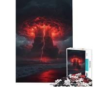Rompecabezas de 1000 Piezas para Adolescentes Tormenta apocalíptica en la Playa Juego práctico y Educativo Regalo Ideal para Hombres y Mujeres Decoración del hogar (tamaño 50x75cm)