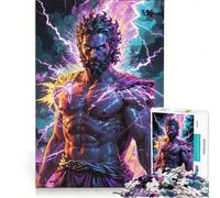 Rompecabezas de 1000 Piezas para Adolescentes Tormenta eléctrica ︰ Zeus, Dios del Trueno, decoración de Pared de Juguete, para diversión Familiar, para Fortalecer el Amor Entre Parejas 50x75cm