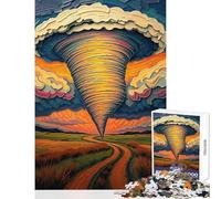 Rompecabezas de 1000 Piezas para Adolescentes: Tornado en Tornado Alley - Furia de la Naturaleza Juguetes de Bricolaje Gran Regalo para Juegos imposibles difícil y desafiante (tamaño 50x75cm)