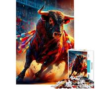 Rompecabezas de 1000 Piezas para Adolescentes Toro en la Plaza de España Rompecabezas para Adultos Juguetes antiestrés Difícil Desafío Educativo (Tamaño 50x75cm)