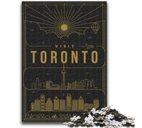Rompecabezas de 1000 Piezas para Adolescentes, Toronto, Ontario Regalos para aliviar el estrés, desafío difícil, Fortalecer el Amor en Pareja (tamaño 38x26cm)
