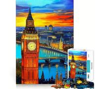 Rompecabezas de 1000 Piezas para Adolescentes,Torre del Big Ben,articulaciones Suaves,diversión cognitiva,Juego Casual,Tiempo Libre,Regalo Festivo (50x75cm)
