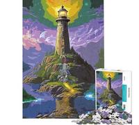 Rompecabezas de 1000 Piezas para Adolescentes Torre del Centro del Lago Rompecabezas para Adolescentes Juegos Divertidos Corte de precisión cumpleaños y Navidad (tamaño 38x52cm)