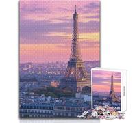 Rompecabezas de 1000 Piezas para Adolescentes, Torre Eiffel, París, Francia, Ideal para aliviar el estrés, Juguete de Corte ultrapreciso, tamaño 50x75cm