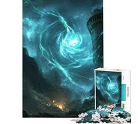 Rompecabezas de 1000 Piezas para Adolescentes Torre mística y vórtice Un Reto para completar Carrera de Velocidad Manual Juegos relajantes para Mayores de 14 años (38x26cm)