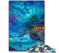 Rompecabezas de 1000 Piezas para Adolescentes, Torres de Palacio Tradicionales Coreanas, Juego Educativo, Juguete de desafío, decoración de Pared, cumpleaños y Navidad, 26x38cm