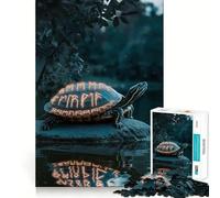 Rompecabezas de 1000 Piezas para Adolescentes Tortuga con runas, diseño de Corte Fino, Ideal para Entrenar la concentración, divertirse en Momentos de Tranquilidad (50x75cm)