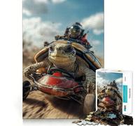 Rompecabezas de 1000 Piezas para Adolescentes Tortuga, Karts, Carreras, Corte preciso, Manualidades, diversión cognitiva, Juego de Ocio, decoración navideña para el hogar (38x52cm)